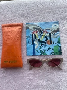 Poppy Lissiman Courtney DROS NWT Shell Tinted Cat Eye Sunglasses - Picture 1 of 5