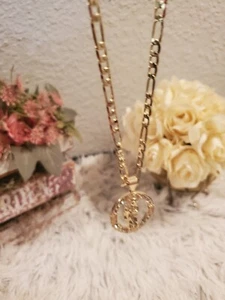 14K Gold Plated Saint Jude pendant with chain Medalla San Judas Oro laminado 26" - Picture 1 of 5