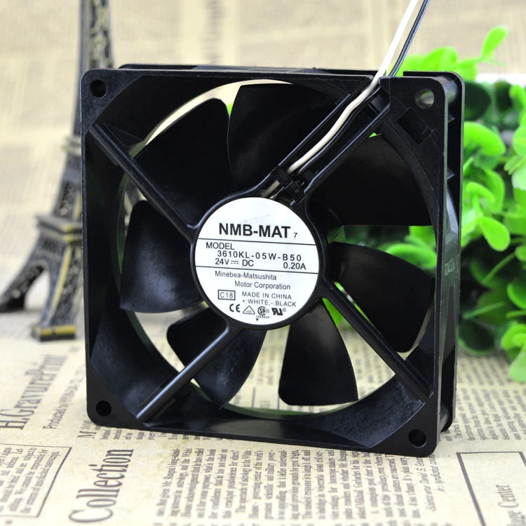 NMB 24V 0.20A DC BRUSHLESS FAN MOTOR 3610KL-05W-B50 Case Cooling Fan - Image 1 of 1
