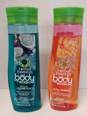 Herbal Essences Body Wash Lote de 2 Body Burst & Hello Hydration 11.1 OZ Nuevo de Lote Antiguo Foto 1 de 4