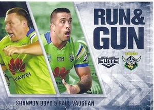 2016 NRL Elite Run & Gun (RG 4 / 32) Shannon BOYD / Paul VAUGHAN Raiders - Picture 1 of 1