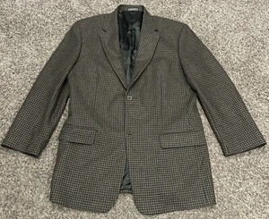 Calvin Klein Vintage USA  Wool Tweed 2 Button Pocket Blazer Lined 40Reg - Picture 1 of 5