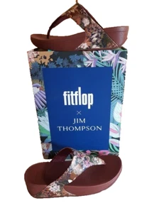 FitFlop 23JHV12 Damen Sandalen Zehentrenner Farbe braun-multi Größe 38 NEU - Bild 1 von 7