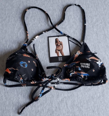 INSIGHT SUJETADOR CRUZADO TOP APACOLYPSO NEGRO BIKINI TOP NUEVO CON ETIQUETAS Foto 1 de 4