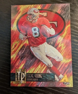 1995 PINNACLE TEAM #1 STEVE YOUNG DREW BLEDSOE SAN FRANCISCO 49ERS PATRIOTS HOF - Изображение 1 из 2