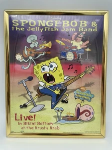 "Póster inferior de bikini enmarcado de colección 2003 Bob Esponja y la banda JellyFish Jam 8""x10""" - Imagen 1 de 8