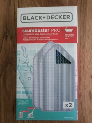 Almohadillas de repuesto multiusos Black & Decker Scumbuster Pro paquete de 2 BHPC200A NUEVAS Foto 1 de 4