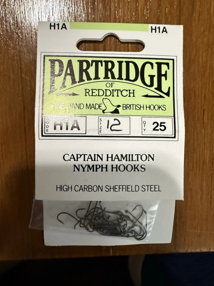 Ganchos Ninfa Capitán Hamilton Acero Perdiz De Redditch H1A Talla 12 X25 Paquete Foto 1 de 4