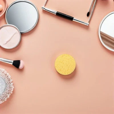  30pcs Makeup Remover Sponges: 6.5cmx0.8cm Face Cleansing Pads - Gentle Facial - Image 1 of 4