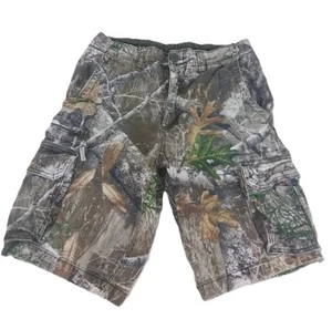 George Shorts Mens Green Camo Size 28 Real Tree Edge Cargo Hunting Tactical - Picture 1 of 5