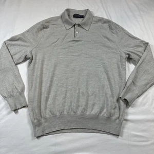 Polo Golf grauer Pullover Polo große Löcher aus 100% Merinowolle - Bild 1 von 14