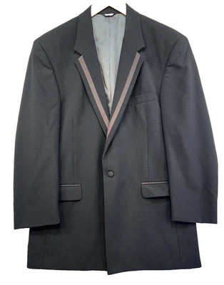 Chaqueta de esmoquin de lana vintage Perry Ellis noche para hombre 40R negra Foto 1 de 4