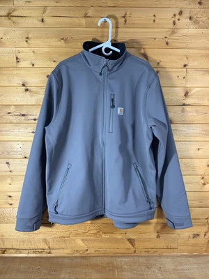 Carhartt Jacket Mens XL Tall Gray Crowley Soft Shell Fleece Lined Coat Workwear - Image 1 of 4