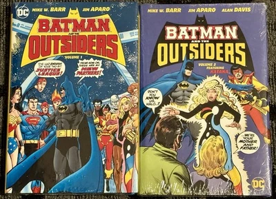 Batman and The Outsiders Vol 1 & 2 unwrapped Rare OOP HC Mike Barr Jim Aparo DC  - Image 1 of 4