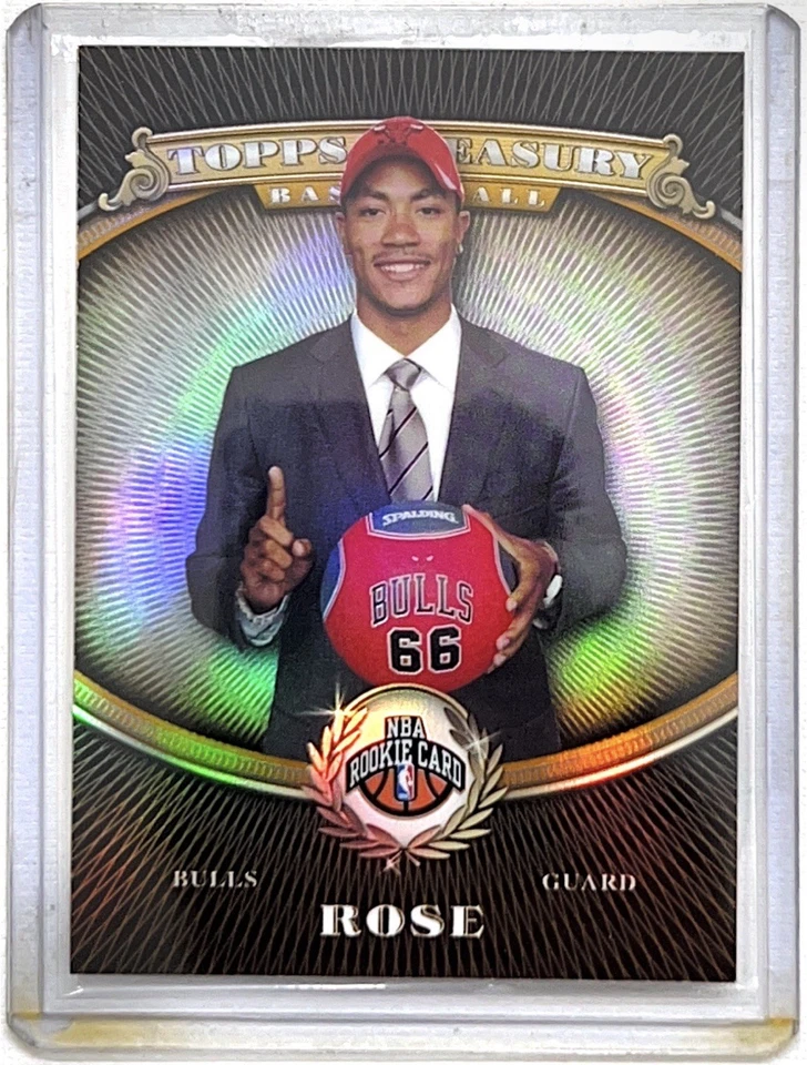 🔥 2008-09 Topps Treasury Bronze Refractor #101 Derrick Rose RC /2008 - #420 👀 Foto 1 de 2