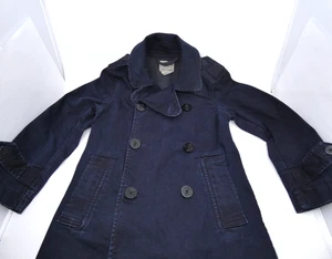 Polo Ralph Lauren grand manteau bleu à double boutonnage pois fille taille 6 - Photo 1/14