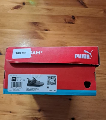 Nuevo Puma Pacer 23 Confetti AC PS Gris/Negro Confeti Talla 2C Niños Tenis Foto 1 de 4