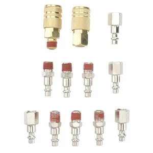 Murdoffiu Air Coupler 12 in 1 1/4 NPT Air Coupler Plug Set Pneumatic Tube Pus... - Picture 1 of 2