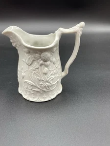 Portmeirion Parian Bisque-Finish Creamer, Raised Florals Made in England - Picture 1 of 9