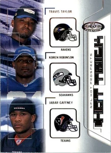 2002 Hot Prospects Hat Trick #HTTRG Fred Taylor Koren Robinson Jabar Gaffney FB - Picture 1 of 2