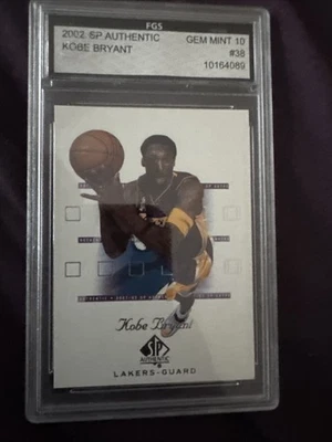 2002 SP Authentic Kobe Bryant FGS Gem Mint 10 Card # 38 - Image 1 of 2