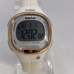Timex Ironman TW5M40400 Womens White Rose Gold Digital Watch W06 - Picture 1 of 7
