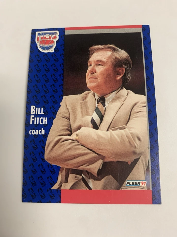 1991-92 Fleer Coach Bill Fitch New Jersey Nets - Image 1 of 1