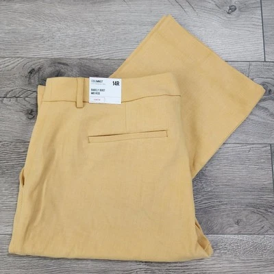 Pantalones de carrera Express Columnist para mujer talla 14R tiro medio apenas bota amarilla nuevos con etiquetas Foto 1 de 4