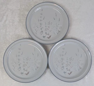 set 3 Noritake Woodstock 10.5" Dinner Plates Japan 8354 Gray/Taupe Wild Grass - Picture 1 of 5