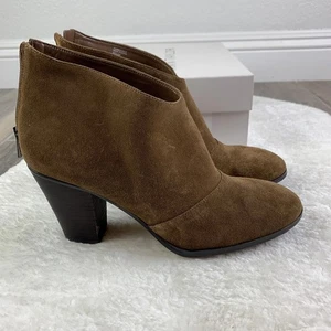 Nuevo Ann Taylor Deidre Botines de Gamuza Tostada Talla 9.5 $198 Nuevo en Caja - Imagen 1 de 9