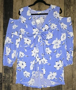 Top donna Cato primavera/estate floreale spalle fredde alto basso nuovo con etichetta taglia XL - Foto 1 di 5