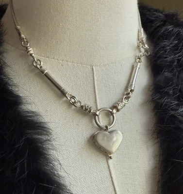 Silpada N0848 Sterling Silver Heart Toggle Clasp Choker Retired BDSM - Image 1 of 4