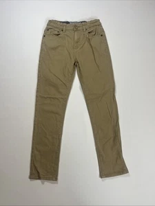 Lucky Brand Pants Boys Khaki Beige Stretch Adjustable Waist Authentic Skinny 10 - Picture 1 of 8