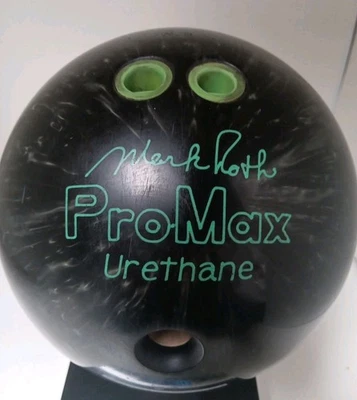 Bola de boliche de uretano Brunswick Mark Roth Pro Max de 12 lb 3 oz perforada mármol usada Foto 1 de 4