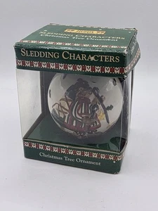 Vintage Debbie Mumm Sledding Characters Bear Christmas Tree Ornament - Picture 1 of 7