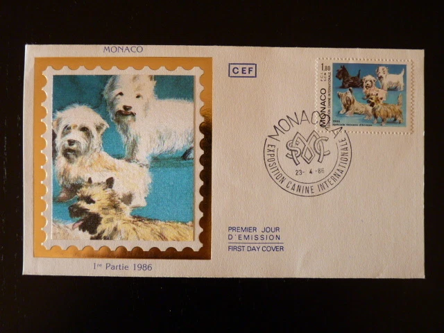 Monaco Premier Day FDC Yvert 1530 Dog Terrier 1,80F - Image 1 of 1