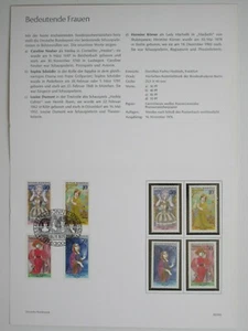 Bund Ministerkarte Typ IV 1976 Din A 5 Mi.Nr. 908-911 Schauspielerinnen - Bild 1 von 1