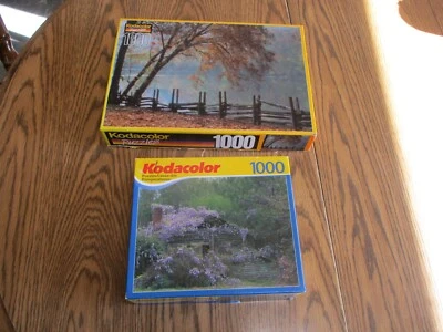 TWO ROSEART KODACOLOR 1000 PC PUZZLES HOMESTEAD IN GA. BLUE RIDGE NAT. PARKWAY - Image 1 of 4