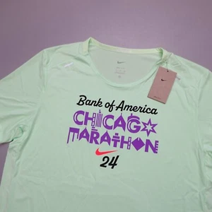 Nike Running Shirt Chicago Marathon 24 FV6329-376 Green Men's Size XL - Picture 1 of 8