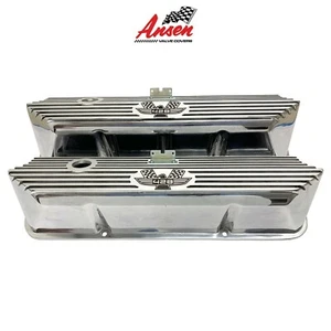 Ford FE Tall 428 American Eagle - Polished Valve Covers - Die-Cast - Ansen USA - Picture 1 of 7