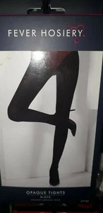 Black Opaque Tights One Size Ladies 80's 90's - Picture 1 of 1