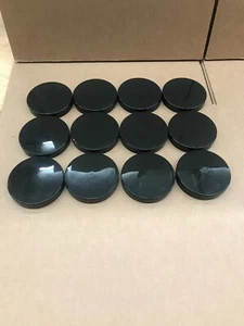 89 mm, 89/400 Black Plastic Caps Polypro PP Smooth Sided unlined Lot of 12 - Picture 1 of 5