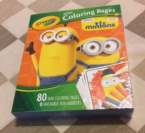 Crayola 80 Mini Coloring Pages and 6 Minions washable markers - Picture 1 of 4