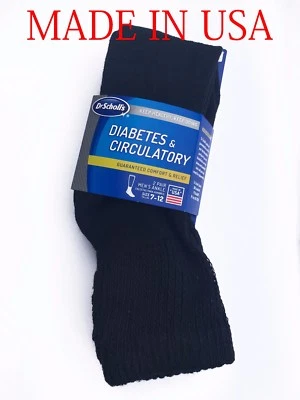Paquete de 2 calcetines tobilleros para diabéticos Dr. Scholl's para hombre "COMODIDAD Y ALIVIO" HECHOS EN EE. UU. Foto 1 de 4