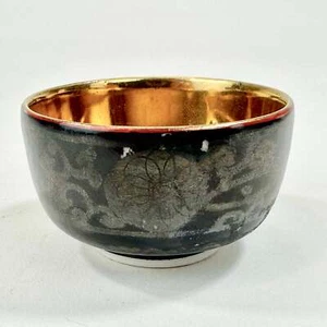 Antigua taza de sake Kutani japonesa de la era Showa c1930 - Imagen 1 de 6