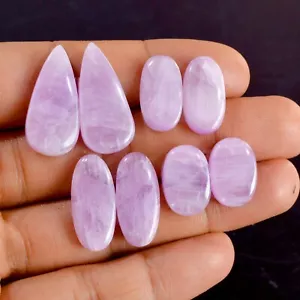 4 Paar 102 kt natürlicher Kunzit Cabochon Edelstein Paar Lot 16 x 10-26 x 12 mm #14479 - Bild 1 von 5