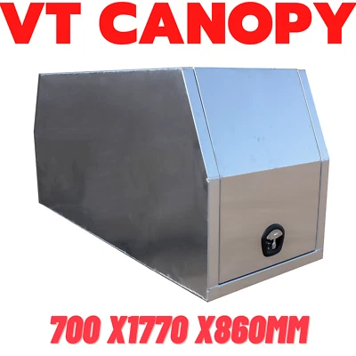 Aluminium Canopy toolbox 700x1770x860mm Smoth Flat plate UTE TRUCK 4WD Workmate - image 1 of 4