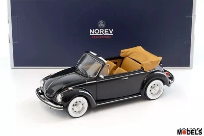 Volkswagen VW Bettle 1303 Cabriolet 1973 Black Norev 188533 Die Cast 1/18 - Immagine 1 di 4