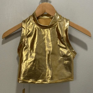 NWT Skims Metallic gold mock neck tank swim top in XS - Picture 1 of 9