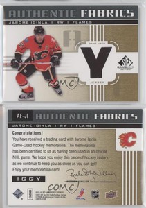 2011 SP Game Used Edition Authentic Fabrics Gold Jarome Iginla (Y) #AF-JI.3 HOF